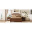 Grands lits avec rangement, structure en bois de noyer, chambre d'amis rustique
