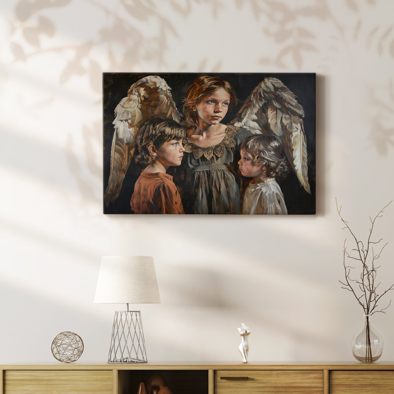 Angel - CLXVI - Toile tendue avec châssis Premium - Prêt à être accroché, H 32 po x l 48 po