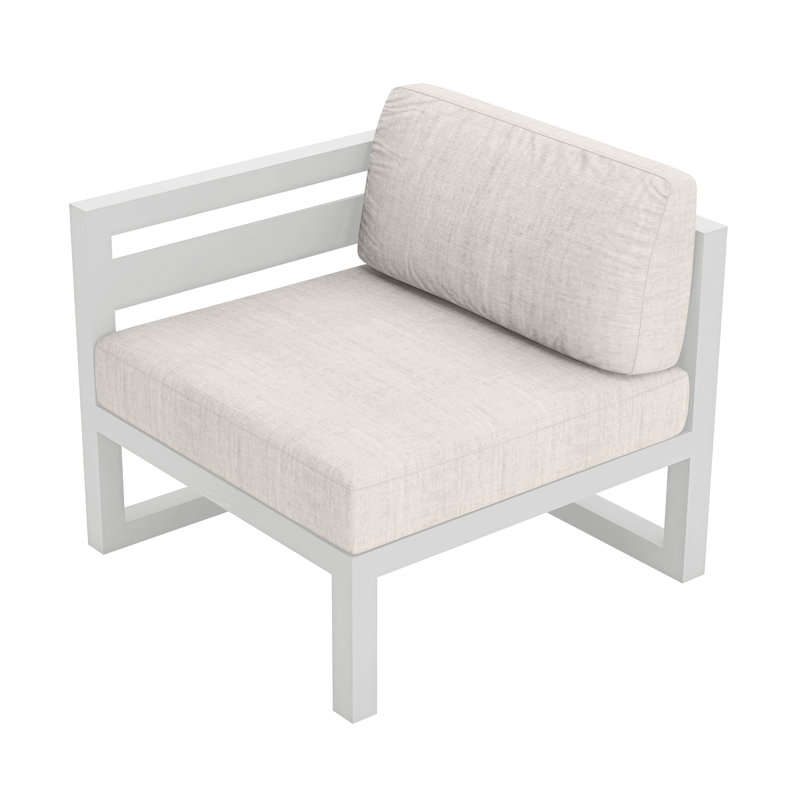 Yarieli Outdoor Lounge Chair with Cushions, Gray