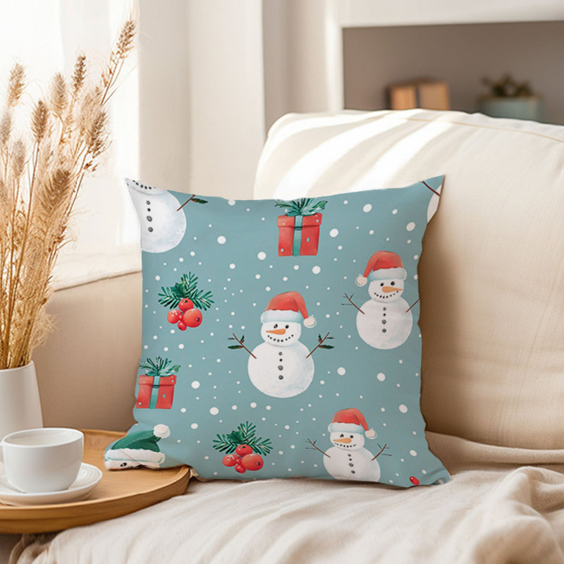 Holiday Christmas Snowman Pattern I, 20"H x 20"W