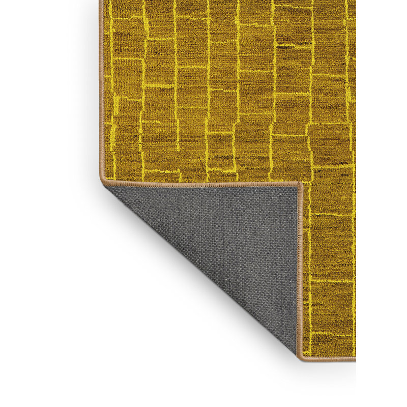 Tapis jaunes modernes Mid-Century 2692