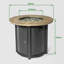 Table de foyer d'extérieur au gaz propane 30 po, foyer en acier rond de 50 000 BTU avec imitation bois pour la terrasse extérieure
