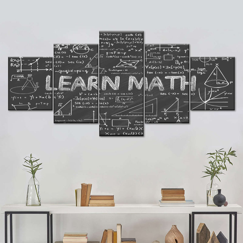 «Math», reproduction d'art sur toile, H 24 po x l 55 po x P 1,25 po