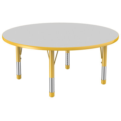 Round T-Mold Adjustable Height Activity Table