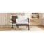 Chaise d'appoint en tissu Sherpa, fauteuil rembourré avec structure en bois massif, chaise longue confortable