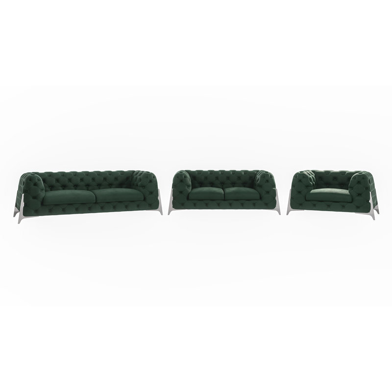 Juneri Velvet Armchair, Bottle Green