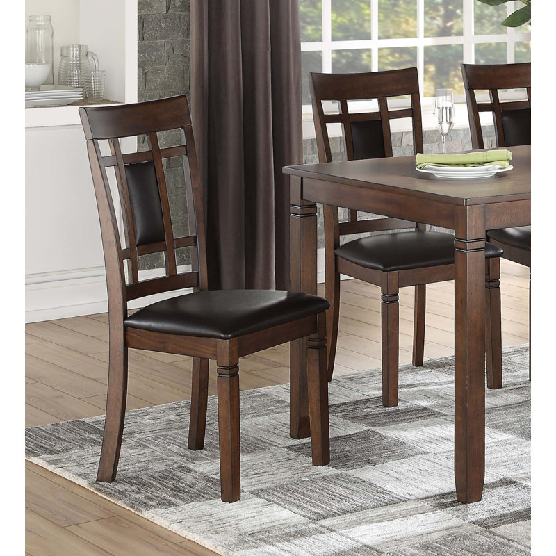 Classic 6Pc Dinng Set Table Bench 4X Chaises Similicuir