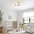 5 - Light Symmetrical Frosted Glass Semi-flush Mount