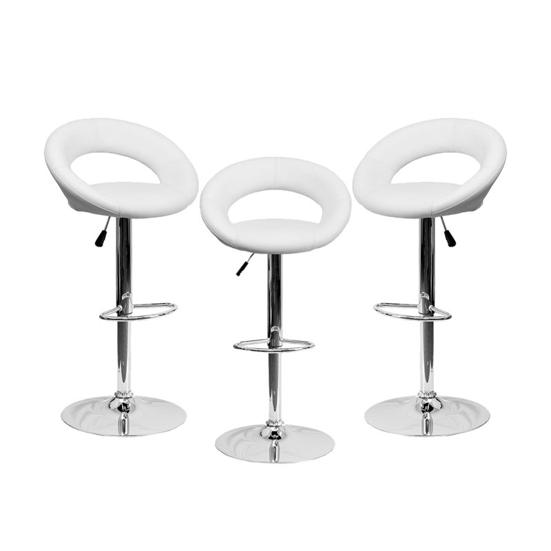 Tabouret réglable Coyte, Blanc