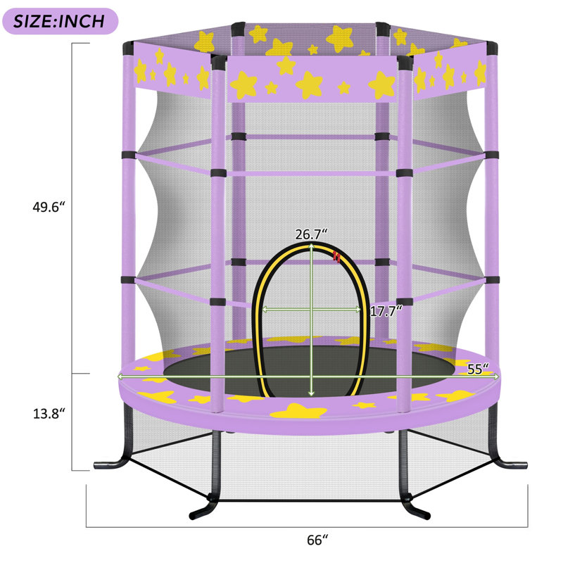 Trampoline pour enfants, Mauve