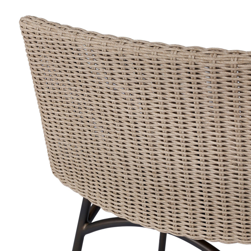 Outdoor Dining Side Chair, Vintage White