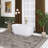 59" Glossy White Acrylic Freestanding Soaking Bathtub