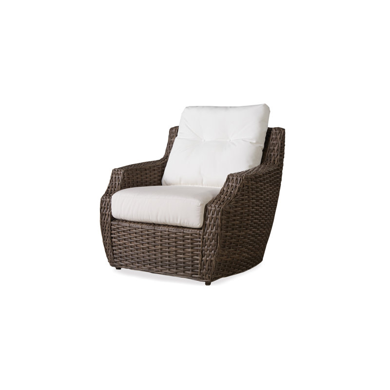 Largo Outdoor Lounge Chair, SafariGreen/ White Stripe