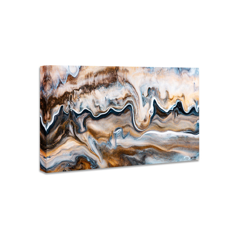 Copper and Blues Abstract