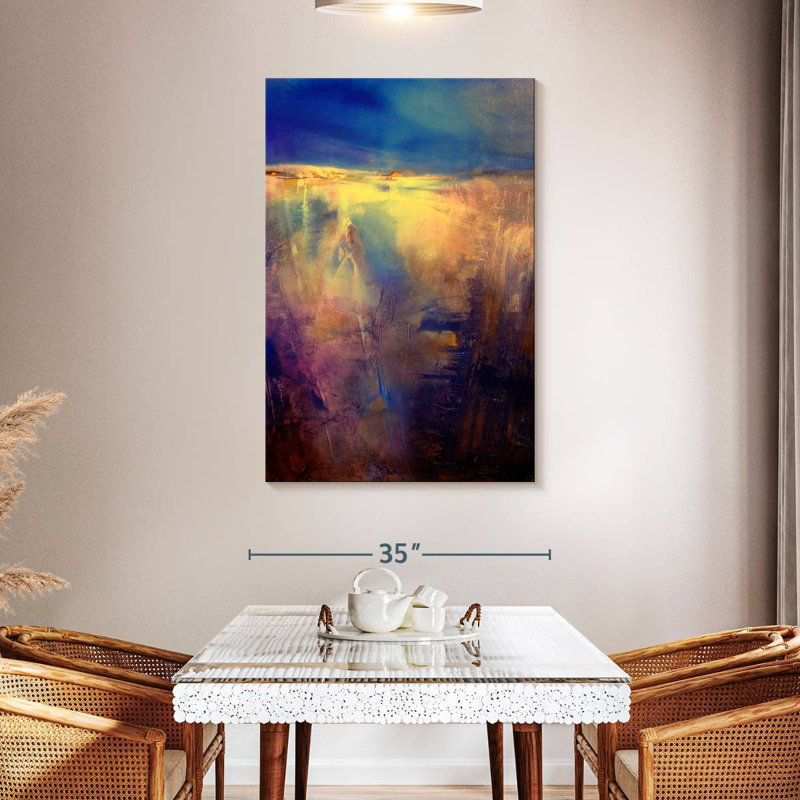 Avery Crossing Goldenes Land Vor Dunkelblauem Himmel, H 48 po x l 32 po