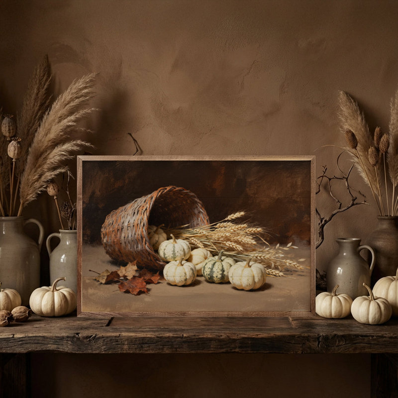 Spilled Pumpkin Basket, H 5 po x l 8 po