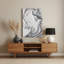 Abstrait fluide, art mural gris en métal 90-21812935