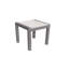 Ensemble de chaises longues inclinables d'extérieur 76 po 8 pièces Aynura - 4 chaises longues en aluminium avec 4 tables d'appoint assorties, 5 positions réglables et roues cachées - Blanc brossé-1854776435