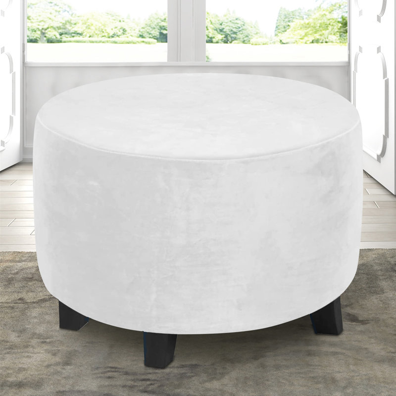 Housse pour repose-pieds à coussins carrés / rectangulaires, H 18 po x l 23 po x P 23 po, Mélange de polyester noir