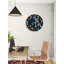 Horloge murale en verre trempé bleu et doré, horloge Art moderne, horloge silencieuse, décoration d'intérieur, horloge surdimensionnée-881161008-881161005