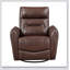 Fauteuil inclinable 1pc avec mouvement pivotant, confort luxueux, revêtement en cuir, structure en bois massif pour le salon-1441379573