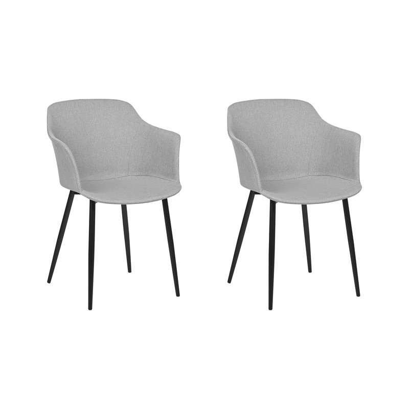 Rein 45cm H Upholstered Metal Spindle Side Chair, Grey