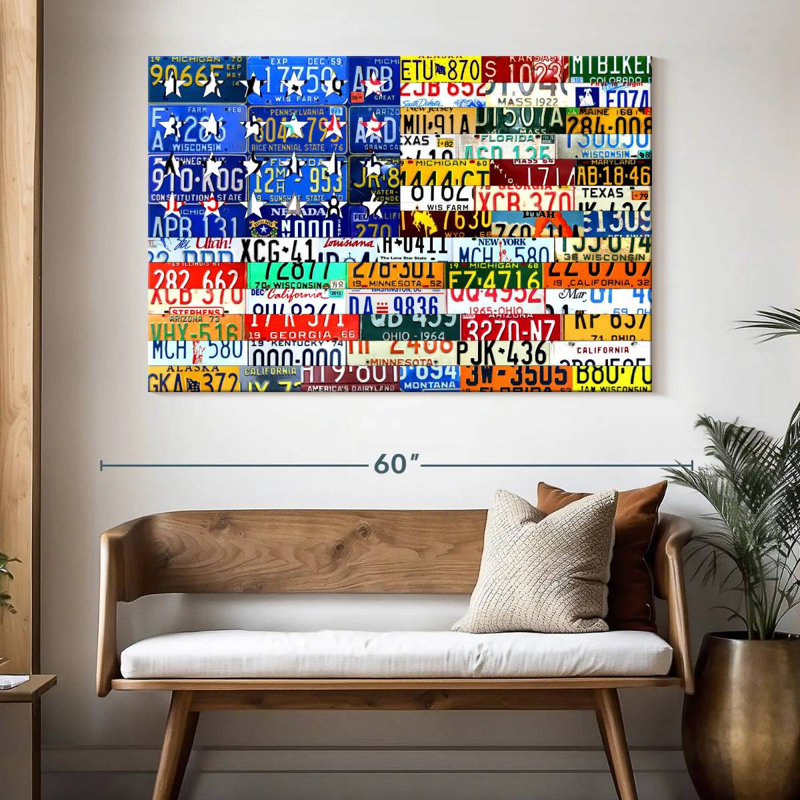 Borges Scrap Flag, 34" H x 51" W