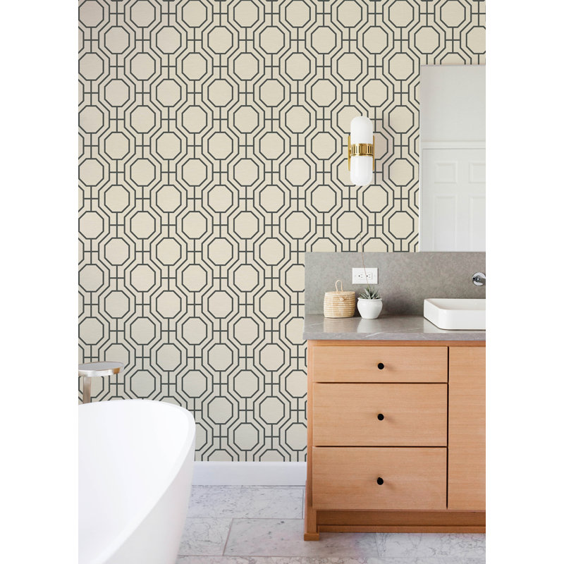 Gatco Geometric Wallpaper Double Roll, Black