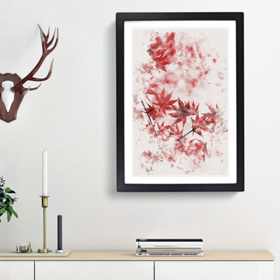 Red Leaves of a Maple Tree - Picture Frame Painting Print