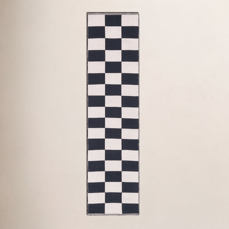 Alvana Cotton Geometric Indoor Rug, Runner 2'3" x 9'