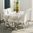 Luxury Dining Table With U-Shaped Base-451659458-456459034