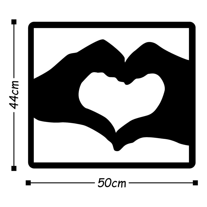 Accessoire mural décoratif en métal, finition noire, 19,7 po x 17,3 po | 100% métal, épaisseur: 0,06 pouce | Conception facile à suspendre au mur, poids léger à 1,0 lb | Parfait pour la décoration intérieure et l'esthétique moderne