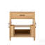 Meuble-lavabo de salle de bain avec lavabo en résine, structure en bois massif, tablette réglable et organisateurs de porte d'armoire
