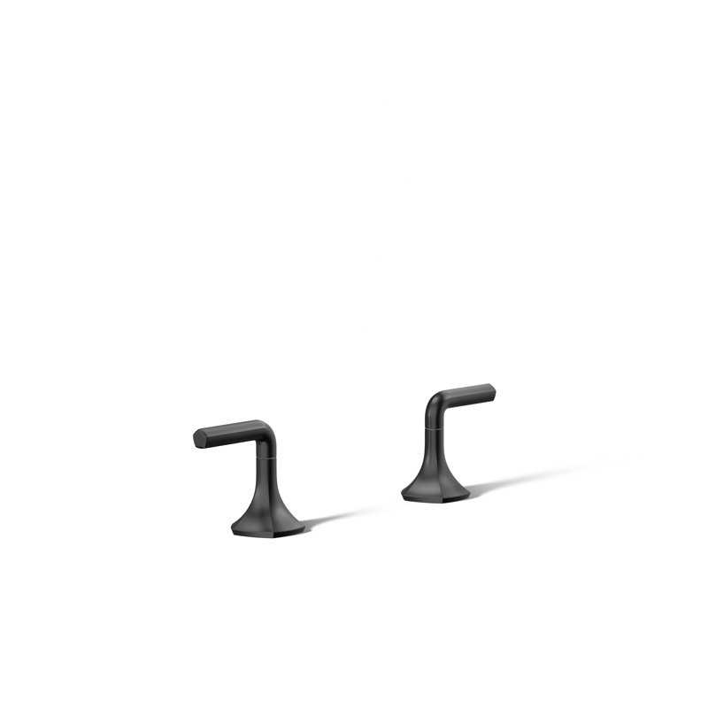 Occasion Lever Bathroom Sink Faucet Handles, 3.56" H x 16" W, Matte Black