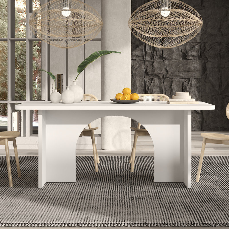Table de maison et de bureau avec coin incurvé