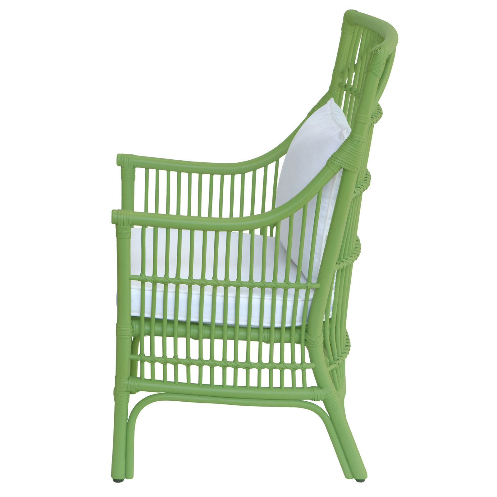 Jamestown Rattan Armchair, Green
