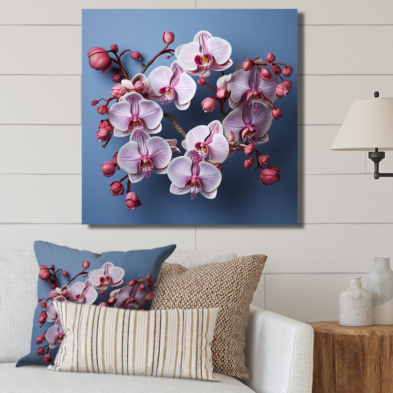 Pétales d'orchidées roses de sérénité, Toile tendue, 30" H x 30" W