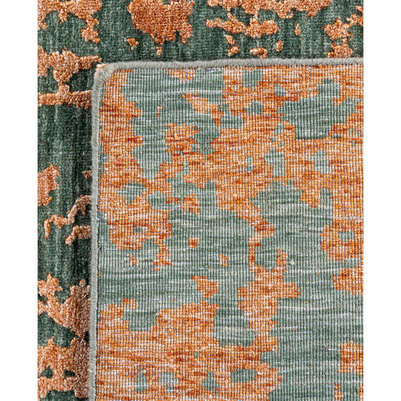 Overdyed One-of-a-Kind 9' 2" X 12' 4" Hand Knotted Area Rug