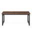 Grand bureau d'ordinateur 63 "moderne pour bureau à domicile - Table d'écriture robuste avec structure en acier (sans la chaise)