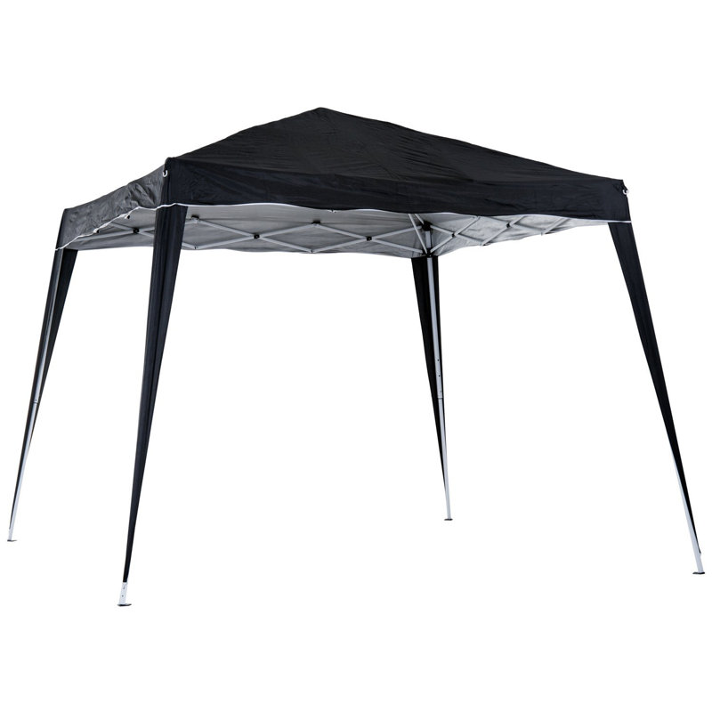 3m x 3m Steel Pop-Up Gazebo, Black