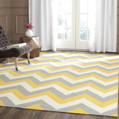 Ezekiel Chevron Wool Hand Woven Area Rug