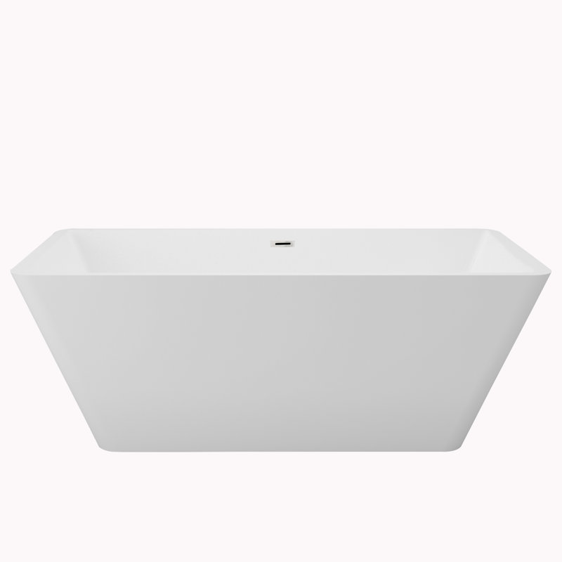 67'' x 27.5'' Freestanding Soaking Acrylic Bathtub