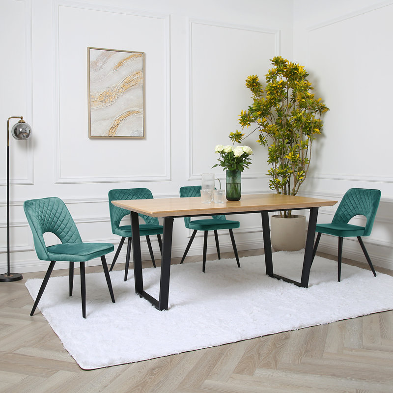 Asfand 4 - Person Dining Set, Dark Green