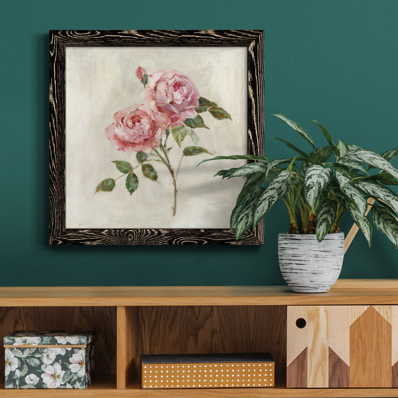 Brush Strokes - Cadre photo, reproduction d'art sur toile, H 20 po x l 20 po x P 1,5 po, Cadre noir