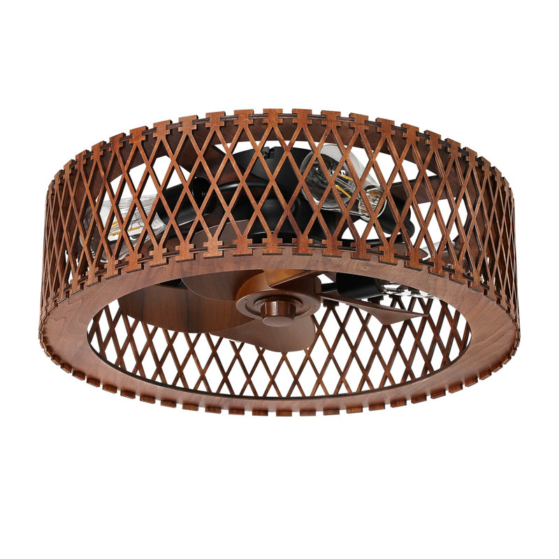 Ventilateur de plafond encastré 20 po avec lumière et télécommande Farmhouse