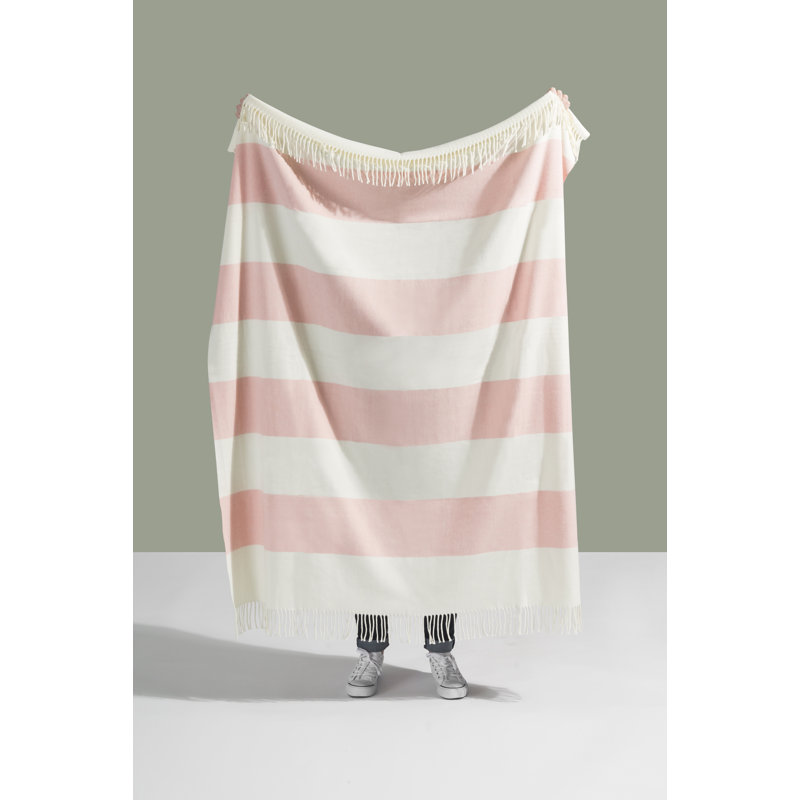 Rugby Stripe Throw, Glacier Blue