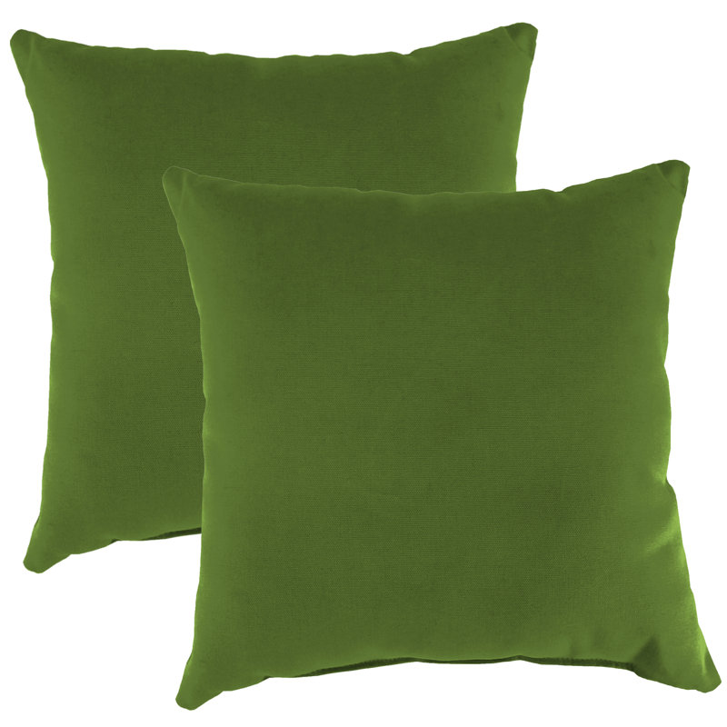 Sunbrella Outdoor Throw Pillow, Spectrum Cilantro Sunbrella® Plainweave