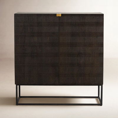Taro Solid Wood Bar Cabinet