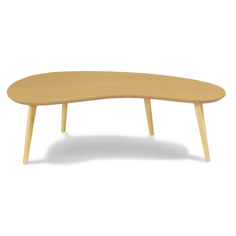 Chandrima Modern Abstract Coffee Table, Honey Oak