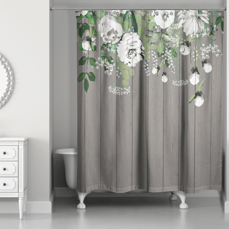 Rideau de douche simple Tonia, Gris
